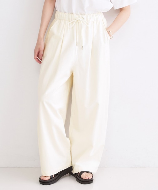 バレルレッグイージーパンツ【洗濯機OK】