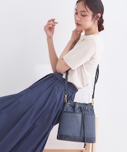 2WAY素材アソート巾着ショルダーバッグ