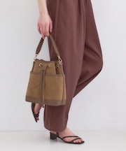 2WAY素材アソート巾着ショルダーバッグ