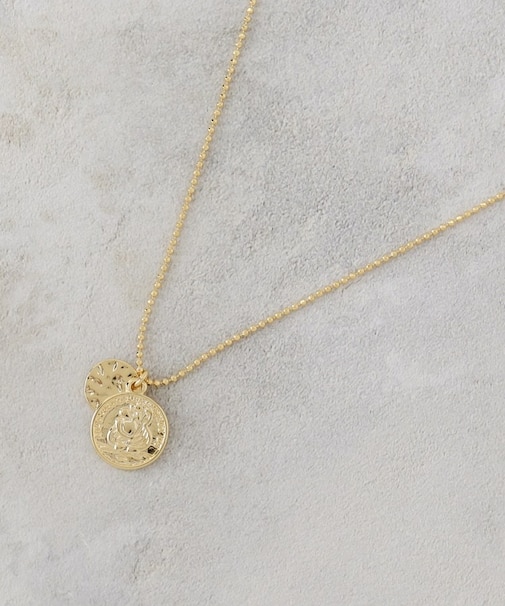 ダブルコイン ショートネックレス