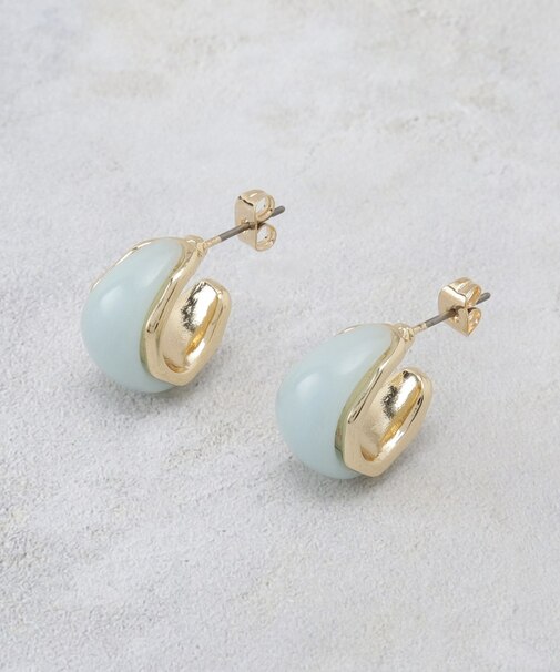 エポ乳白カラーピアス