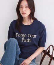 ロゴジャカードニット【洗濯機OK】