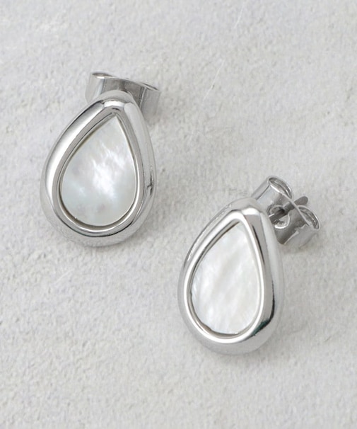 シェル×エッジメタルしずくピアス