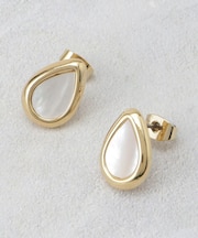 シェル×エッジメタルしずくピアス