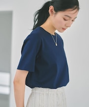 オーガニックコットン混ベーシックTシャツ【洗濯機OK】《SS～LL》