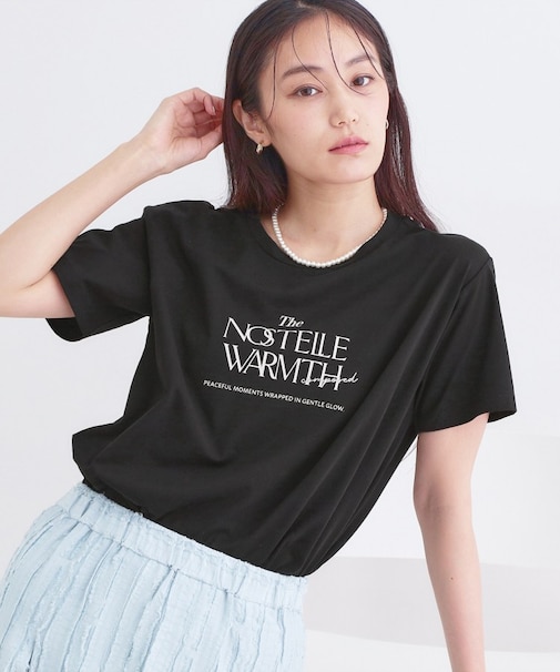 ロゴプリント＆刺繍Tシャツ【洗濯機OK】