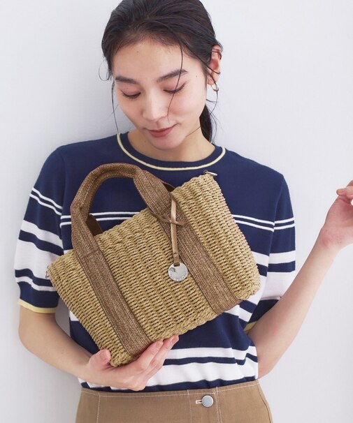 スクエアミドルペーパーかごバッグ【2WAY】