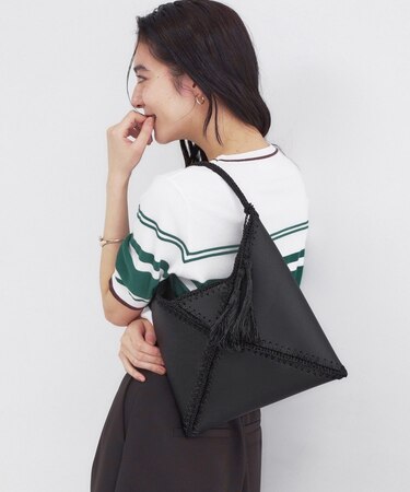 ラメコンビデザインハンドバッグ