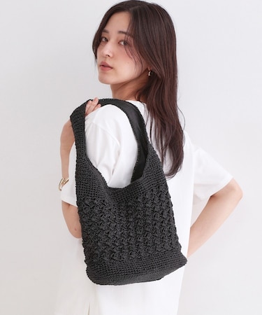 カギ針ラメワンショルダーバッグ