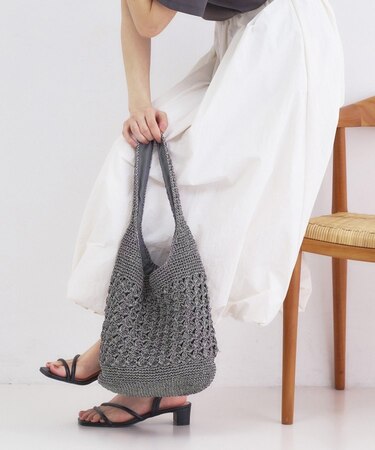 カギ針ラメワンショルダーバッグ