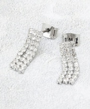 ビジューフリンジミニピアス