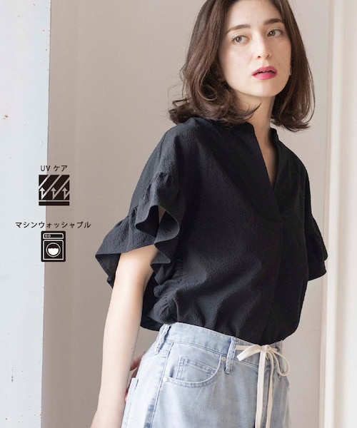 CUT LACE RUFFLE ブラウス｜スライの通販｜&mall（アンドモール）三井