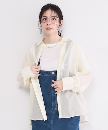 シアーローンシャツ【洗濯機OK】