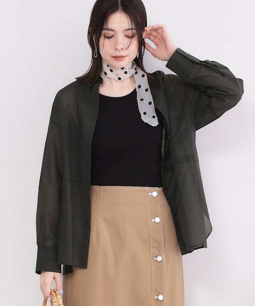 シアーローンシャツ【洗濯機OK】