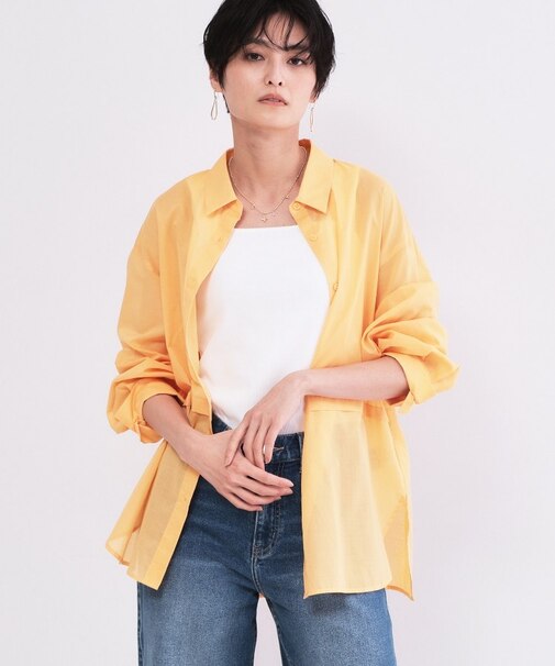 シアーローンシャツ【洗濯機OK】