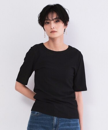 シアーメランジリブカットソー【洗濯機OK】