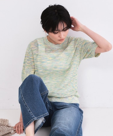 MIXメッシュニット【洗濯機OK／抗ピル】