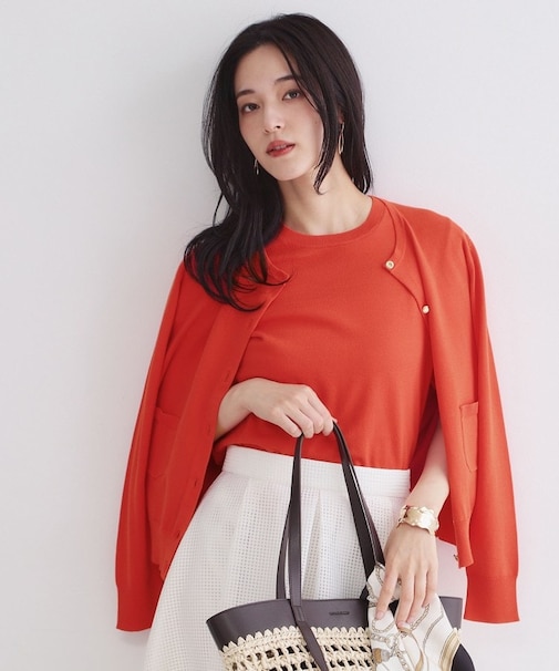 【UVケア】ポケットクルーニットカーディガン《洗濯機OK》