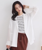 2WAYスリーブシアーテーラードジャケット【洗濯機OK】