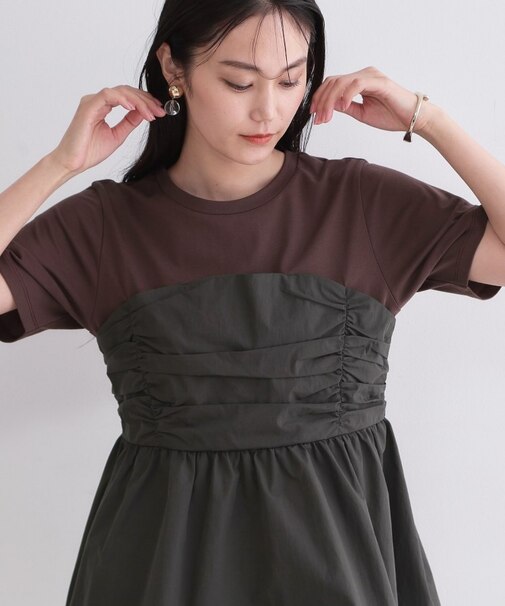 ビスチェドッキングカットソー【洗濯機OK】