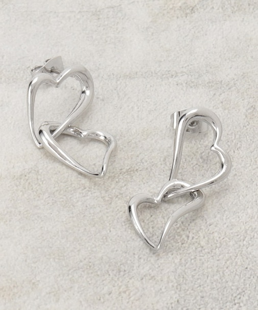 ハートコネクトデザインピアス