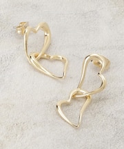 ハートコネクトデザインピアス