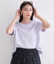 【UV／接触冷感／抗ピル】袖口シアーニット《洗濯機OK》