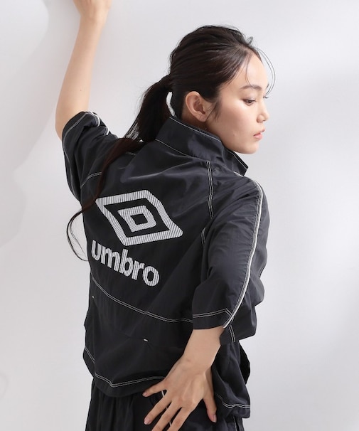 ◆【umbro／アンブロ】シアーナイロン5分袖ZIPアップブルゾン