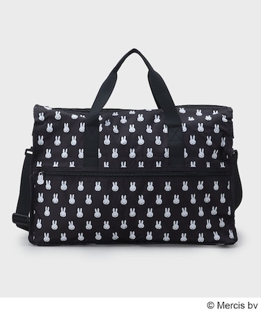 ◆【miffy】総柄プリント折りたたみキャリーオンBIGトートバッグ