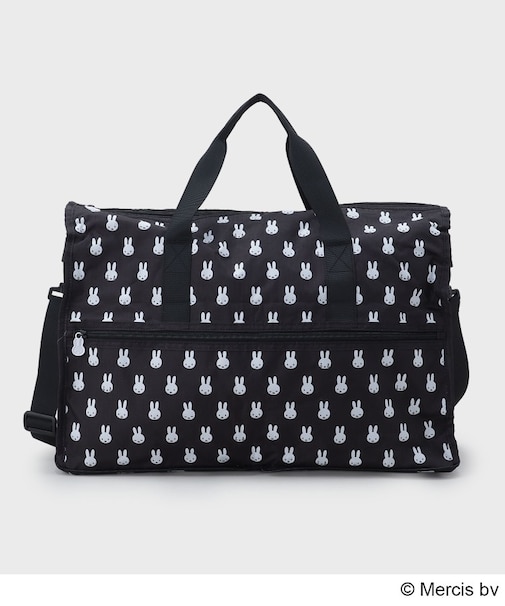 ◆【miffy】総柄プリント折りたたみキャリーオンBIGトートバッグ