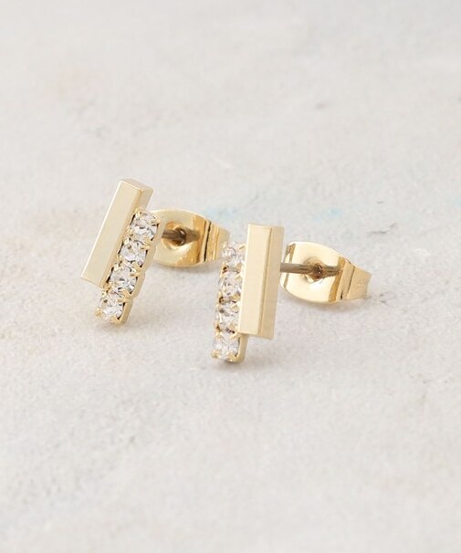 ビジューバーピアス