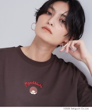 【モンチッチ】フロントプリント&ロゴ刺繍ショートTシャツ《洗濯機OK》