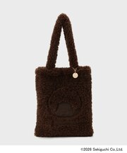 【モンチッチ】フェイス刺しゅうボアA4トートバッグ