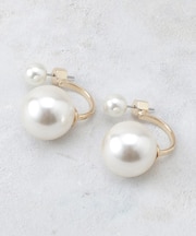 バックキャッチフェイクパールピアス