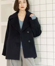 カシミヤブレンドウール ミドルピーコート