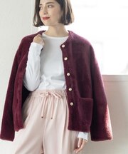 ダブルフェイスニットカーディガン