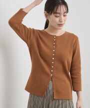 ミニスカラップ多ボタンニット【洗濯機OK】