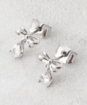 リボン×ビジュープチピアス