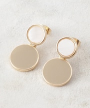 シェルxエポデザインピアス