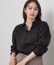 レースモチーフドッキングシャツ【洗濯機OK】