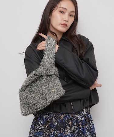 ラメニットバッグ
