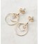 ダブルリングデザインミニピアス