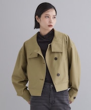 【es】スタンドカラーショートブルゾン【洗える】