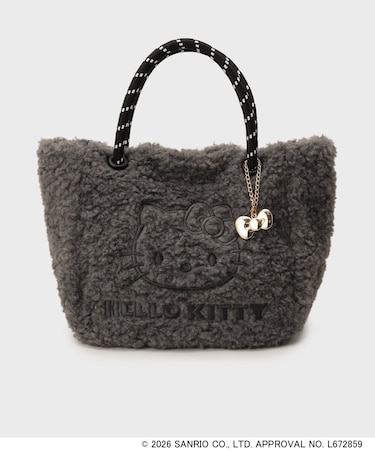 ◆【HELLO KITTY＆TINY CHUM】ロープ調ハンドルボアミニトート