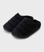 【軽量】フェイクファーパフィースリッポン