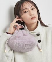 【2WAY】フェイクファー巾着ミニショルダーバッグ