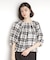 チェックギャザーブラウス【洗える】