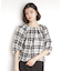 チェックギャザーブラウス【洗える】