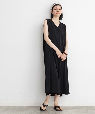 【ラッシュガード／接触冷感／撥水／UVケア／洗える】MIZUGIWA_ノースリーブワンピース