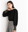 袖ボリューム×ラメリブ配色ニット【洗える】